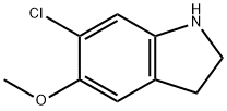 1H-Indole, 6-chloro-5-Methoxy-2,3-dihydro- Structure