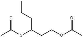 3-(アセチルスルファニル)ヘキシル アセタート 化学構造式