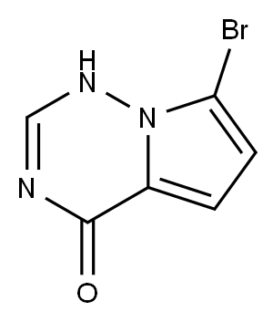 7-bromo-3H,4H-pyrrolo[2,1-f][1,2,4]triazin-4-one Struktur