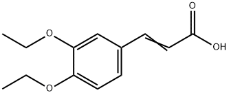 (2E)-3-(3,4-二乙氧基苯基)丙烯酸 结构式