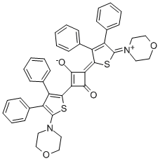 1,2-BIS(3,4-DI-PHENYL-5-MORPHOLINO-THIENE-2-YL)-2-OXO-CYCLOBUTENYLIUM-4-OLAT 结构式