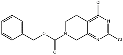 Benzyl 2,4-dichloro-5,6-dihydropyrido[3,4-d]pyriMidine-7(8H)-carboxylate Struktur