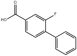 2-氟联苯基-4-羧酸,137045-30-8,结构式