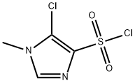 5-クロロ-1-メチル-1H-イミダゾール-4-スルホニルクロリド 化学構造式
