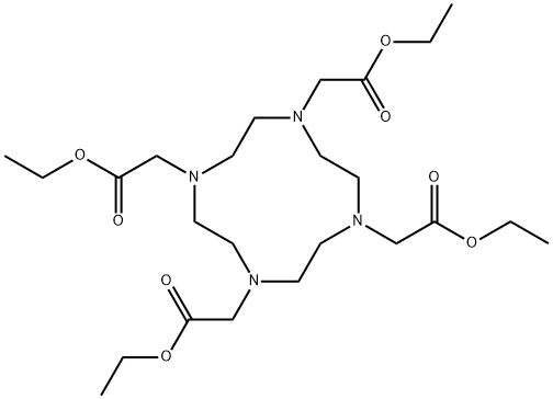 1,4,7,10-Tetrakis(ethoxycarbonylmethyl)-1,4,7,10-tetraazacyclododecane Struktur