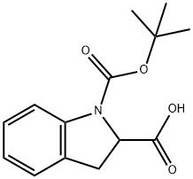 1-(叔丁氧基羰基)-2-吲哚啉羧酸, 137088-51-8, 结构式