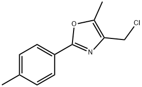 4-(クロロメチル)-5-メチル-2-(4-メチルフェニル)-1,3-オキサゾール 化学構造式