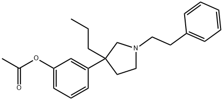 Acetic acid 3-(1-phenethyl-3-propyl-3-pyrrolidinyl)phenyl ester|