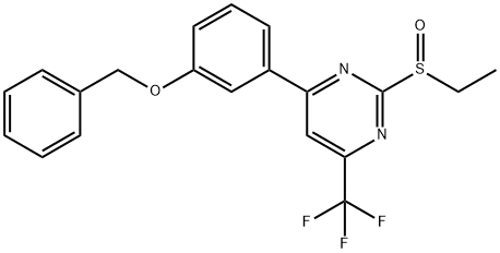 (4-(3-Benzyloxyphenyl)-2-ethylsulfinyl-6-(trifluoroMethyl)pyriMidine Struktur