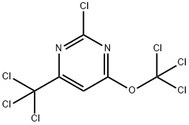 2-chloro-4-trichloromethyl-6-trichloromethoxypyrimidine Structure