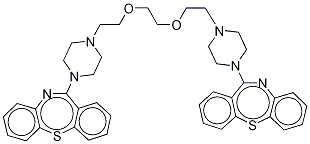 1,2-ビス[2-(4-ジベンゾ[B,F][1,4]チアゼピン-11-イル-1-ピペラジニル)エトキシ]エタン 化学構造式