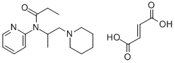N-(1-methyl-2-piperidinoethyl)-N-(2-pyridyl)propionamide fumarate Structure