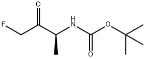 Carbamic acid, (3-fluoro-1-methyl-2-oxopropyl)-, 1,1-dimethylethyl ester, (S)- Struktur