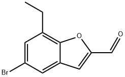 5-Bromo-7-ethyl-2-formyl-benzofuran Structure