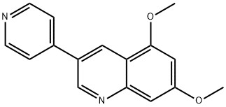 5,7-二甲氧基-3-(4-吡啶基)喹啉盐酸盐, 137206-97-4, 结构式