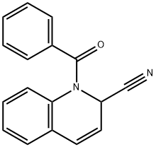 1-ベンゾイル-1,2-ジヒドロキノリン-2-カルボニトリル 化学構造式