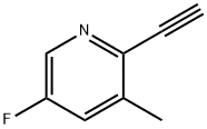 2-エチニル-5-フルオロ-3-メチルピリジン 化学構造式
