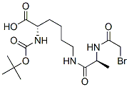Nalpha-(tert-butoxycarbonyl)-Nepsilon-(N-(bromoacetyl)alanyl)lysine Struktur