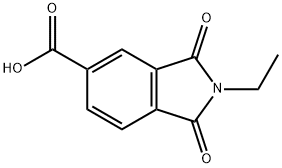 2-エチル-1,3-ジオキソイソインドリン-5-カルボン酸 化学構造式