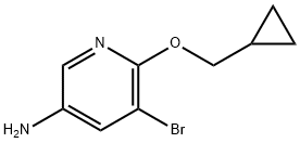 5-溴-6-(环丙基甲氧基)吡啶-3-胺, 1372606-87-5, 结构式