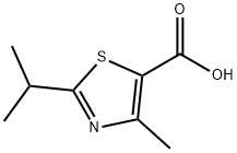2-イソプロピル-4-メチル-1,3-チアゾール-5-カルボン酸 化学構造式