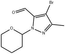 4-BroMo-5-Methyl-2-(oxan-2-yl)pyrazole-3-carbaldehyde Struktur
