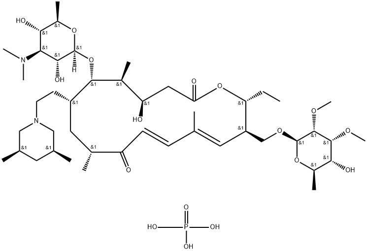 替米考星磷酸盐, 137330-13-3, 结构式