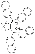 (4R,5R)-2,2-二甲基-Α,Α,Α′,Α′-四(2-萘基)二氧戊环-4,5-二甲醇 结构式