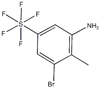 3-Bromo-2-methyl-5-(pentafluorosulfur)aniline Struktur