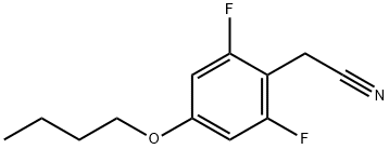 4-Butoxy-2,6-difluorophenylacetonitrile Struktur