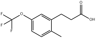 3-[2-Methyl-5-(trifluoromethoxy)phenyl]propionicacid Struktur