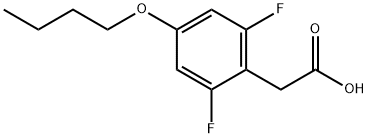 4-Butoxy-2,6-difluorophenylaceticacid Struktur