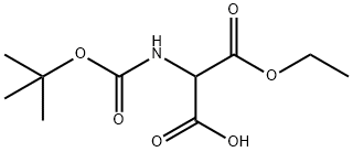 2-(N-BOC-AMINO)MALONIC ACID MONOETHYL ESTER Structure