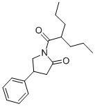 2-Pyrrolidinone, 1-(1-oxo-2-propylpentyl)-4-phenyl- Structure