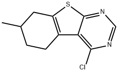 4-氯-7-甲基-5,6,7,8-四氢苯并[4,5]噻吩并[2,3-D]嘧啶,137438-23-4,结构式