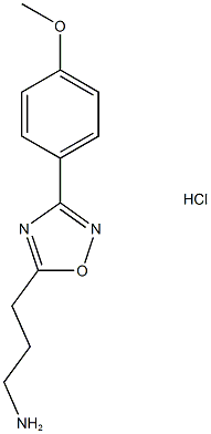 3-(3-(4-Methoxyphenyl)-1,2,4-oxadiazol-5-yl)propan-1-amine hydrochloride Struktur