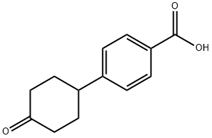 4-(4-オキソシクロヘキシル)安息香酸 化学構造式