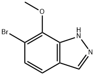 6-broMo-7-Methoxy-1H-indazole Struktur