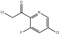 2-クロロ-1-(5-クロロ-3-フルオロピリジン-2-イル)エタノン 化学構造式