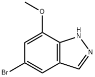 5-broMo-7-Methoxy-1H-indazole Structure