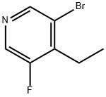 3-ブロモ-4-エチル-5-フルオロピリジン 化学構造式