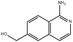 (1-Aminoisoquinolin-6-yl)methanol, 1-Amino-6-(hydroxymethyl)-2-azanaphthalene 结构式