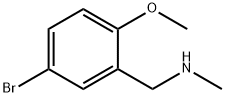 (5-ブロモ-2-メトキシベンジル)メチルアミン 化学構造式