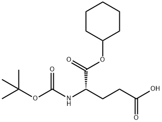 1-环己基氢N-[(1,1-二甲基乙氧基)羰基]-L-谷氨酸 结构式