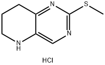 2-(メチルチオ)-5,6,7,8-テトラヒドロピリド[3,2-D]ピリミジン塩酸塩 化学構造式