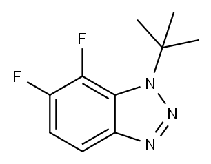 1-tert-Butyl-6,7-difluoro-1,2,3-benzotriazole Struktur