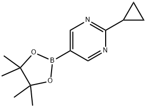 2-cyclopropyl-5-(4,4,5,5-tetraMethyl-1,3,2-dioxaborolan-2-yl)pyriMidine Struktur