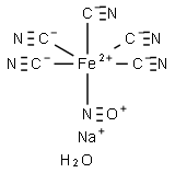 Sodium nitroprusside dihydrate Struktur