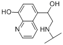 8-ヒドロキシ-α-[(イソプロピルアミノ)メチル]-5-キノリンメタノール 化学構造式