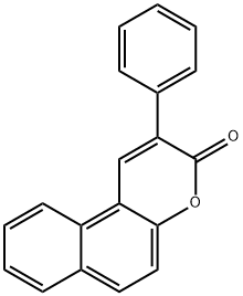 3-phenyl-5,6-benzocoumarin 结构式